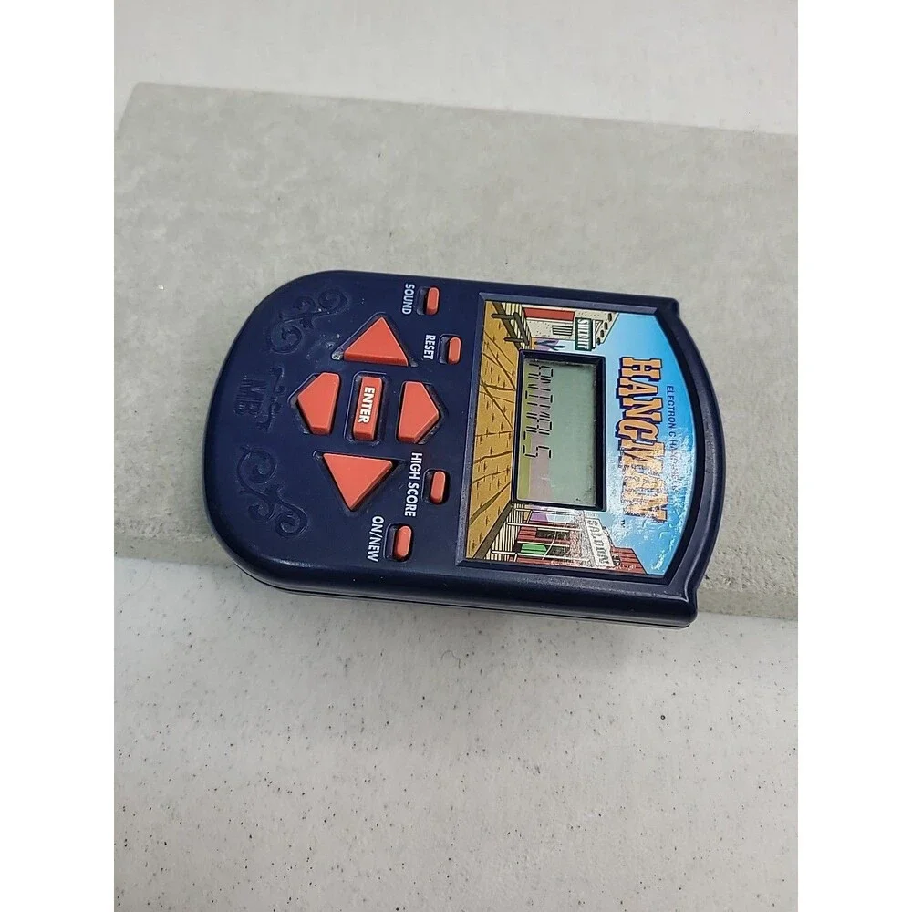 Vintage Electronic Handheld HANGMAN Game 1995 Milton Bradley Tested Works Words